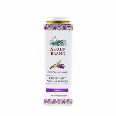 Picture of Snake Brand Prickly Heat Everyday Use Anti-Chafing Heat Rash Relief Cooling Powder Lavender Scent  (Thailand) - 280g