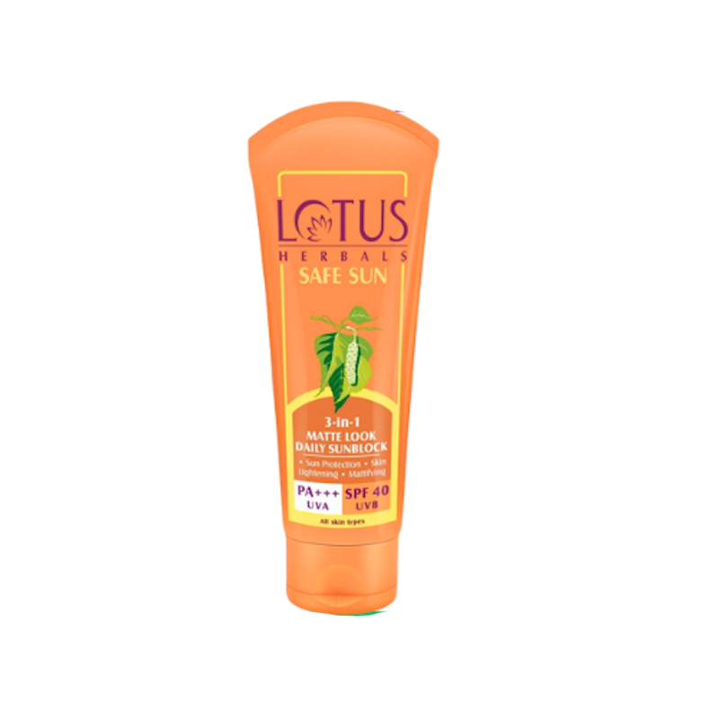 Picture of Lotus Safe Sun 3 in 1 Matte Look Daily Sunscreen SPF 40 PA+++ - 75GM