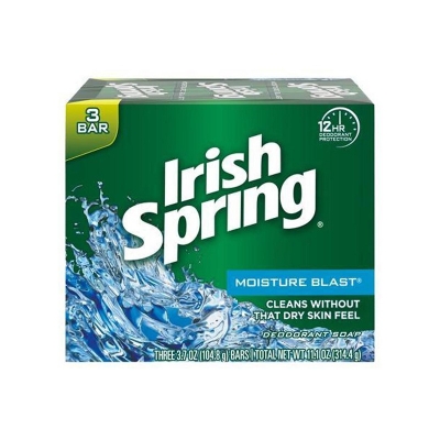Picture of IRISH SPRING BAR SOAP 3 PCS PACK (USA  MOISTURE BLAST) - 314.4GM