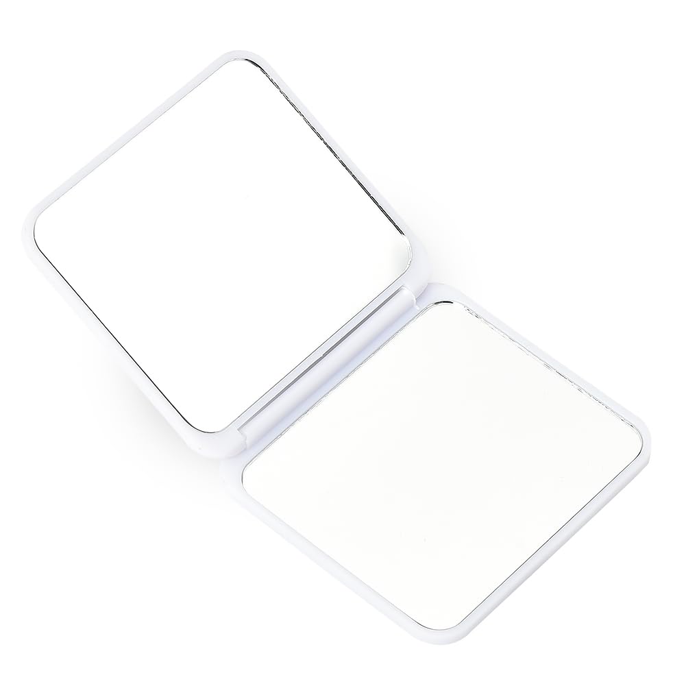 Picture of 2-Face Makeup Cosmetic Mirror Square Portable Cute Girl's Gift | Portable 2-Face Square Cosmetic Makeup Mirror for Girls | Stylish Square Cosmetic Mirror Portable Cute Gift Idea | Best Portable 2-Face Makeup Cosmetic Mirror for Girls