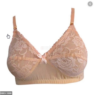 Picture of Double Parted Net Flower Bra For Woman (High Quality)