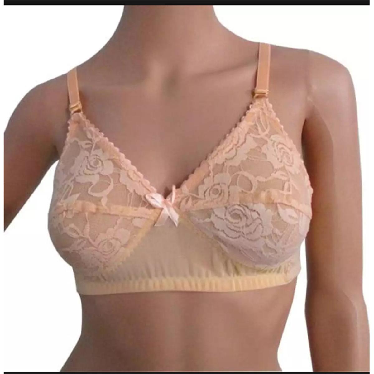 Picture of AJ Cotton flower Net Bra For Women (Random Color)--1pc