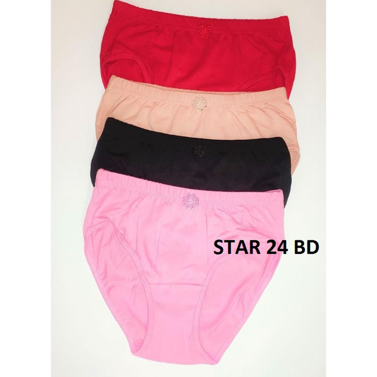 Picture of Pack of 4 Soft Cotton Modern Colorful Saxy Penty For Women