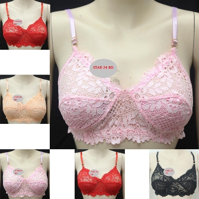 Picture of Cotton Flower Net Bra For Women (Random Color) (1 PCS)