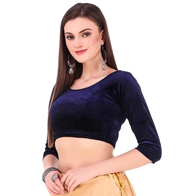 Picture of Velvet Three Quarter blouse for Women - Blouse For Women
