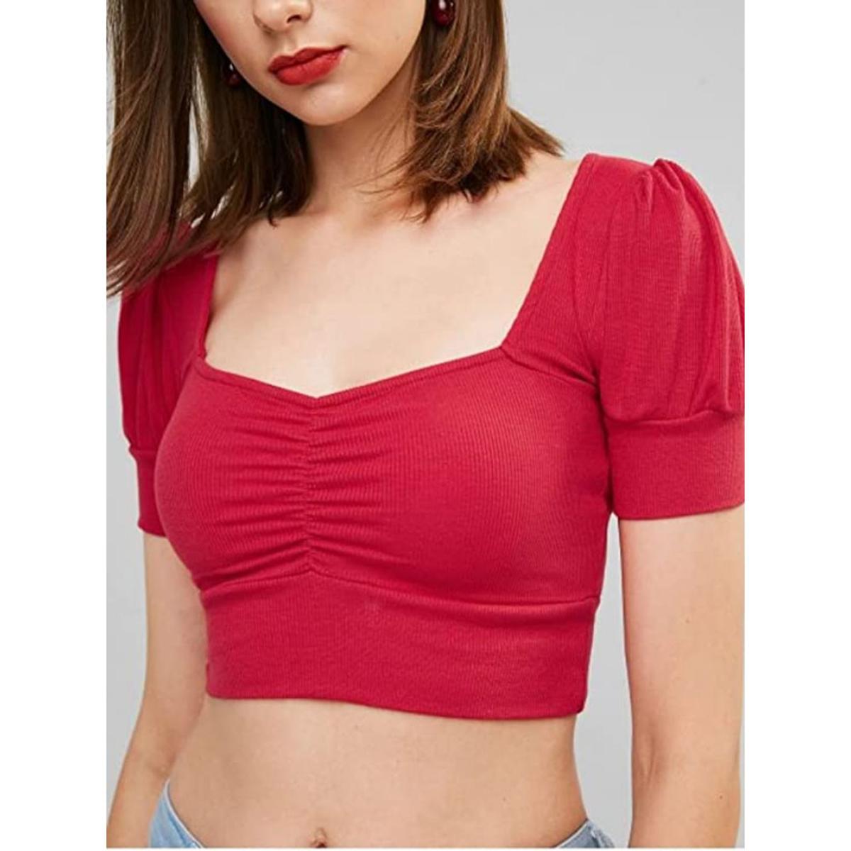 Picture of Cotton Crop Tops Blouse for Women - Blouse For Women - Blouse For Women - Blouse For Women