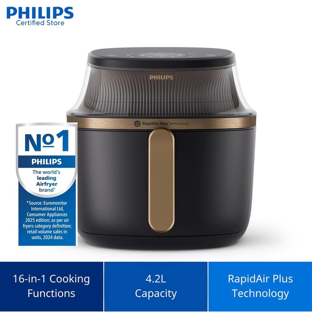 Picture of Philips NA332 Airfryer 3000 Series, See-through Cooking Window, Touchscreen, RapidAir Plus Technology 6.2 Ltr