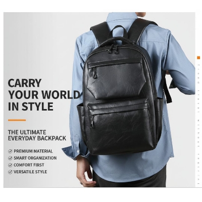Picture of Style PU Leather Fashion Mens Backpack