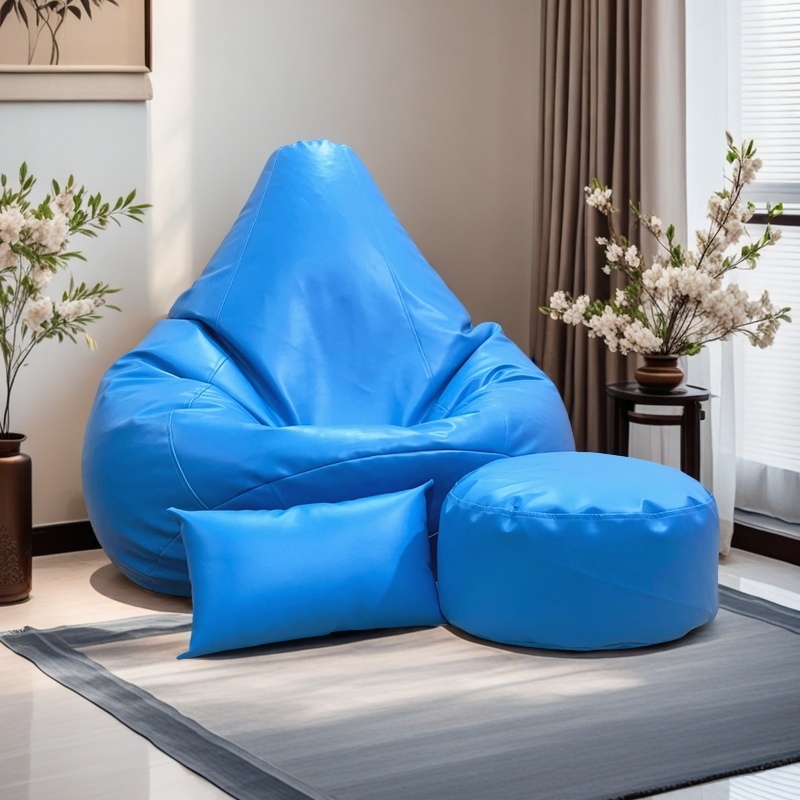 Picture of LAZY DUDE XXXL Combo Beanbag Set - Color Sky Blue
