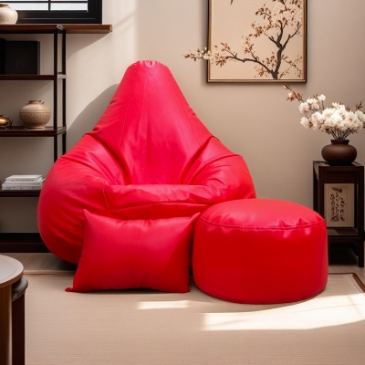 Picture of LAZY DUDE XXXL Combo Beanbag Set - Color Red