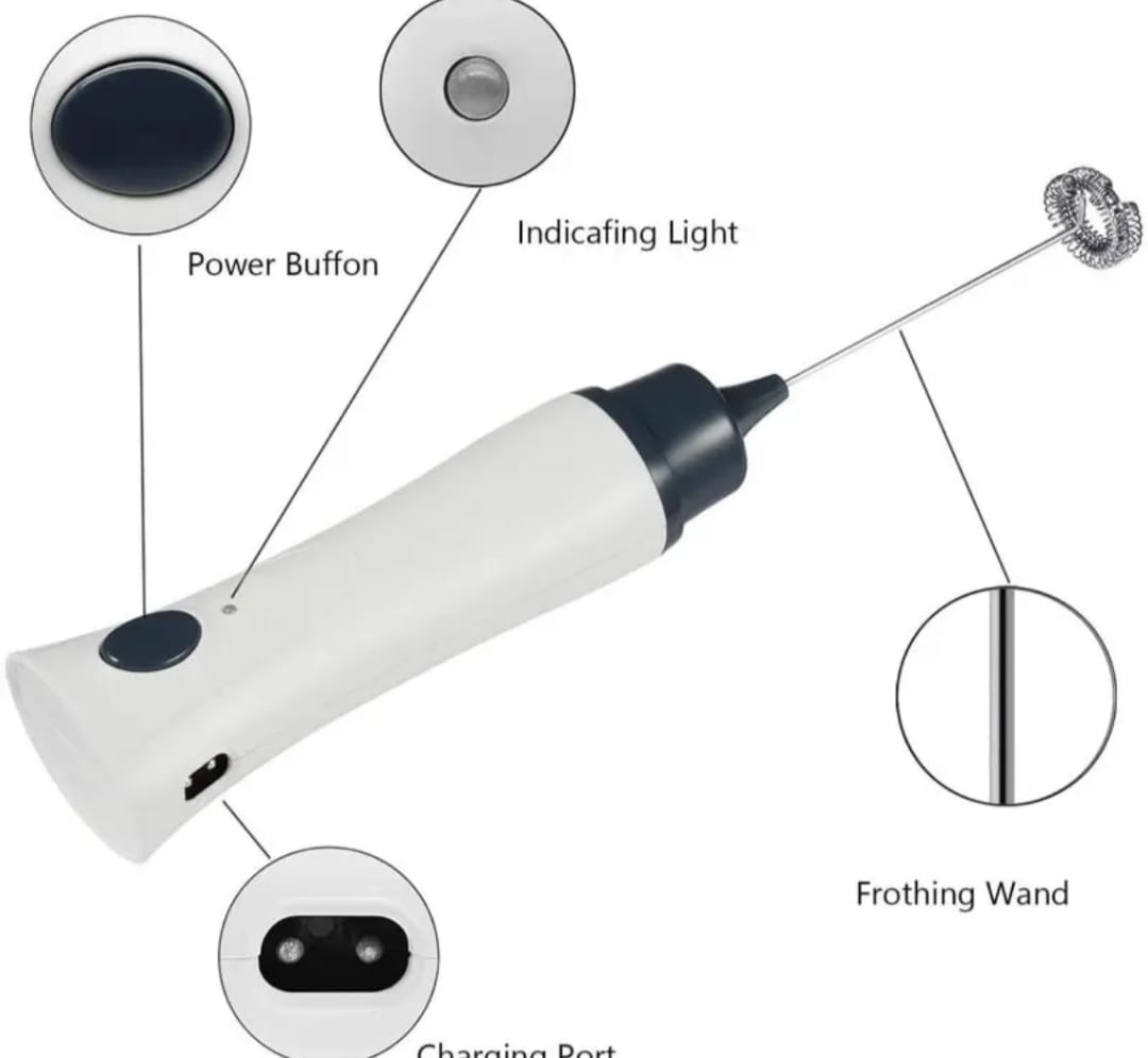 Picture of Rechargeable Handheld Electric Coffee Mixer and Milk Frother