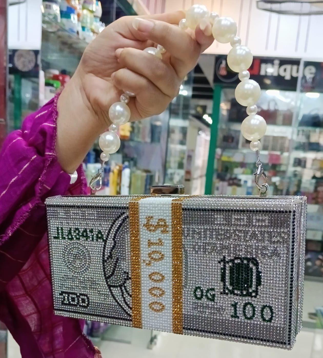 Picture of International China product Fashion Bag light weight ladies bag one chamber stone party bag for female- 1 piece