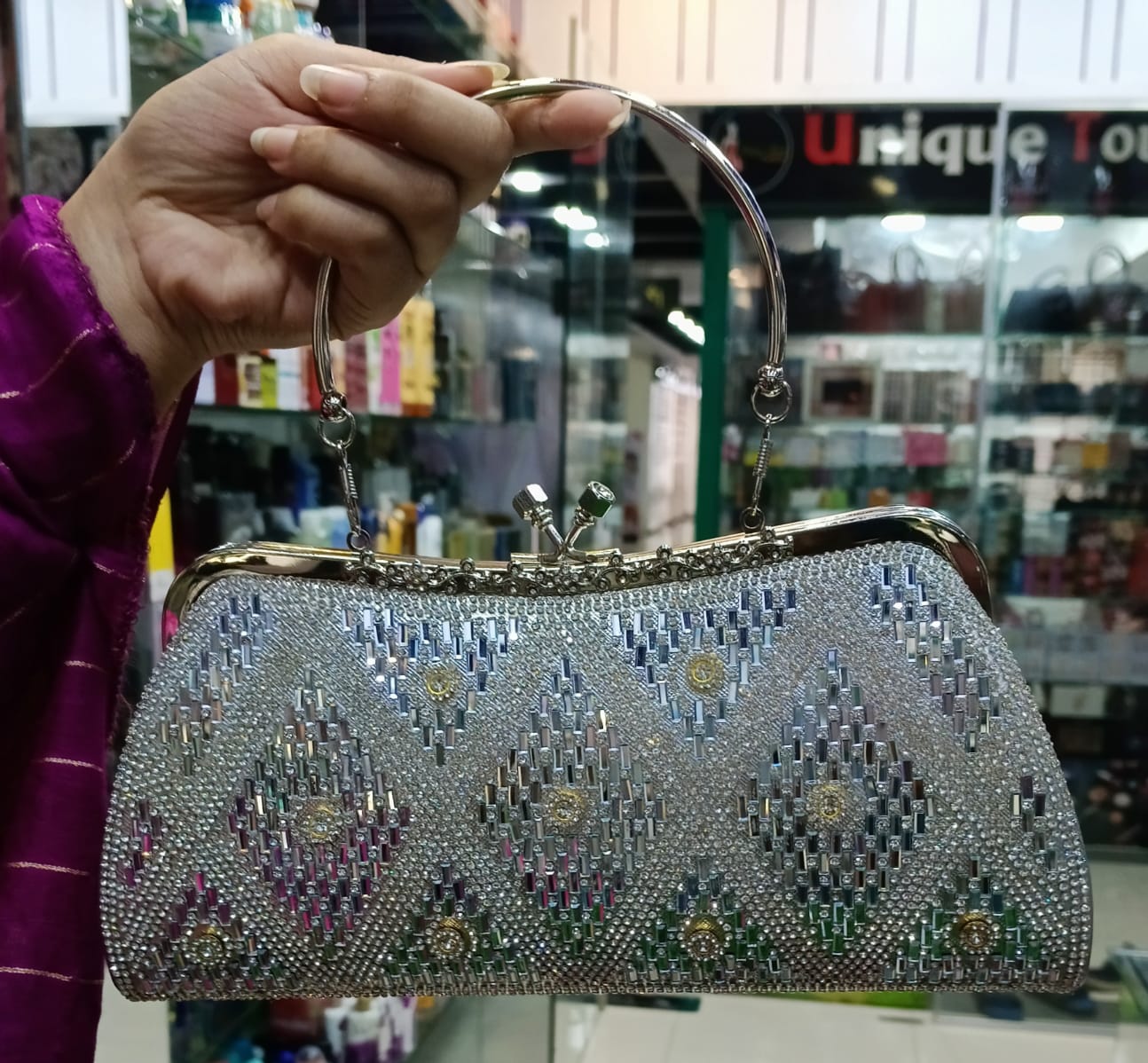 Picture of International China product Fashion Bag light weight ladies bag one chamber stone party bag for female- 1 piece