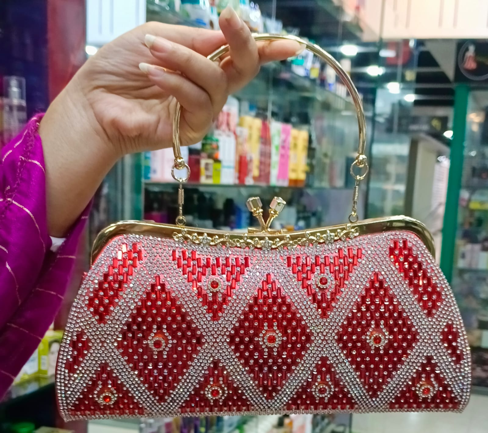 Picture of International China product Fashion Bag light weight ladies bag one chamber stone party bag for female- 1 piece