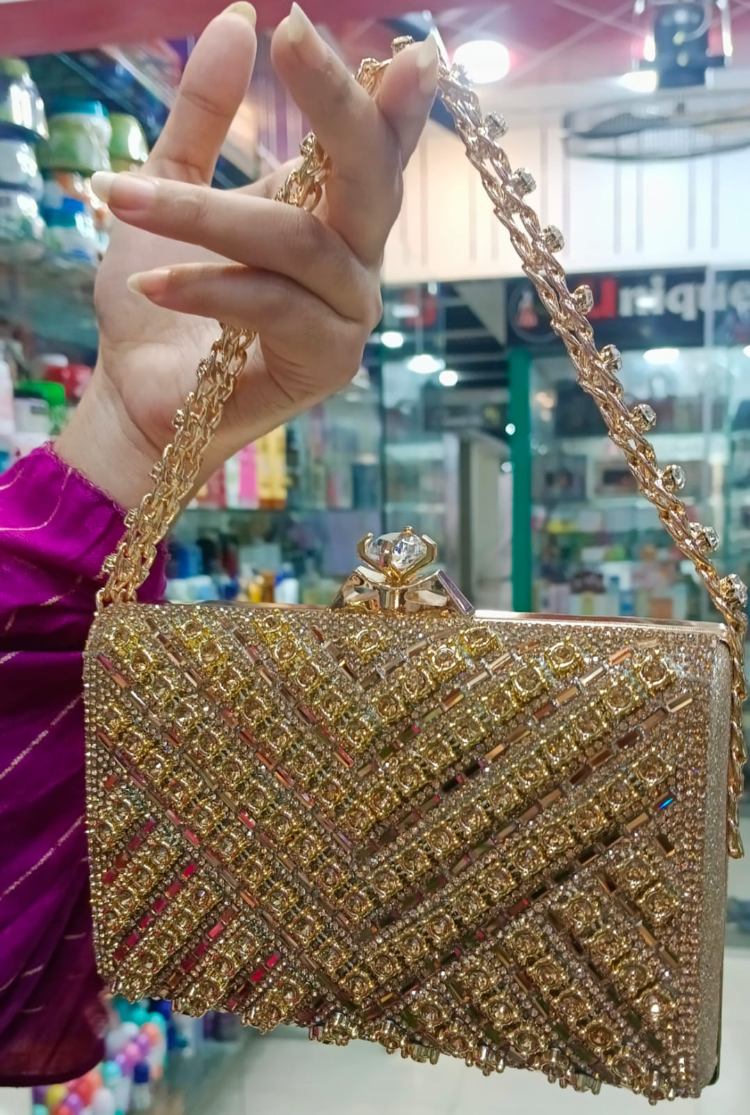 Picture of International China product Fashion Bag light weight ladies bag one chamber stone party bag for female- 1 piece