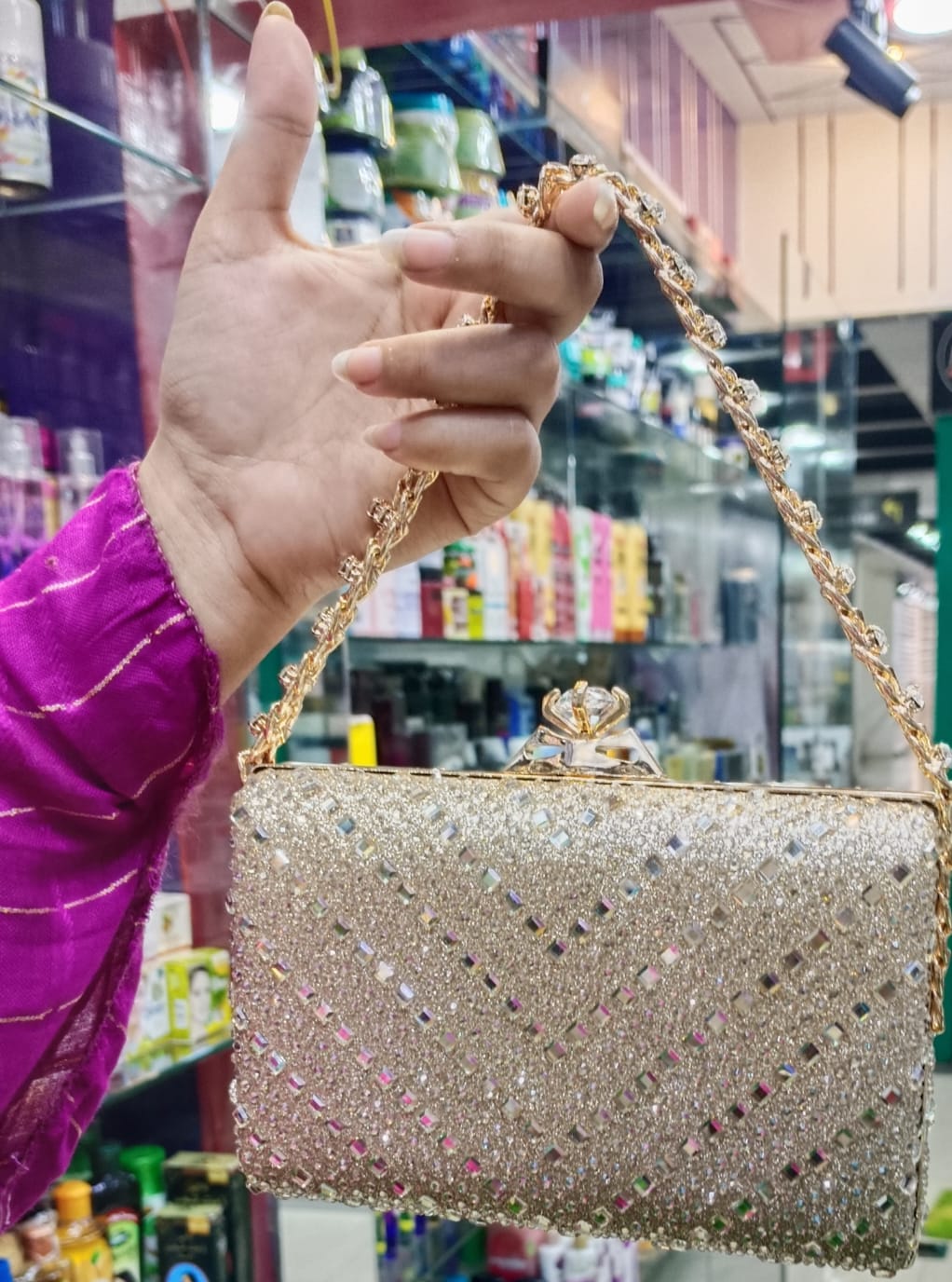 Picture of International China product Fashion Bag light weight ladies bag one chamber stone party bag for female- 1 piece