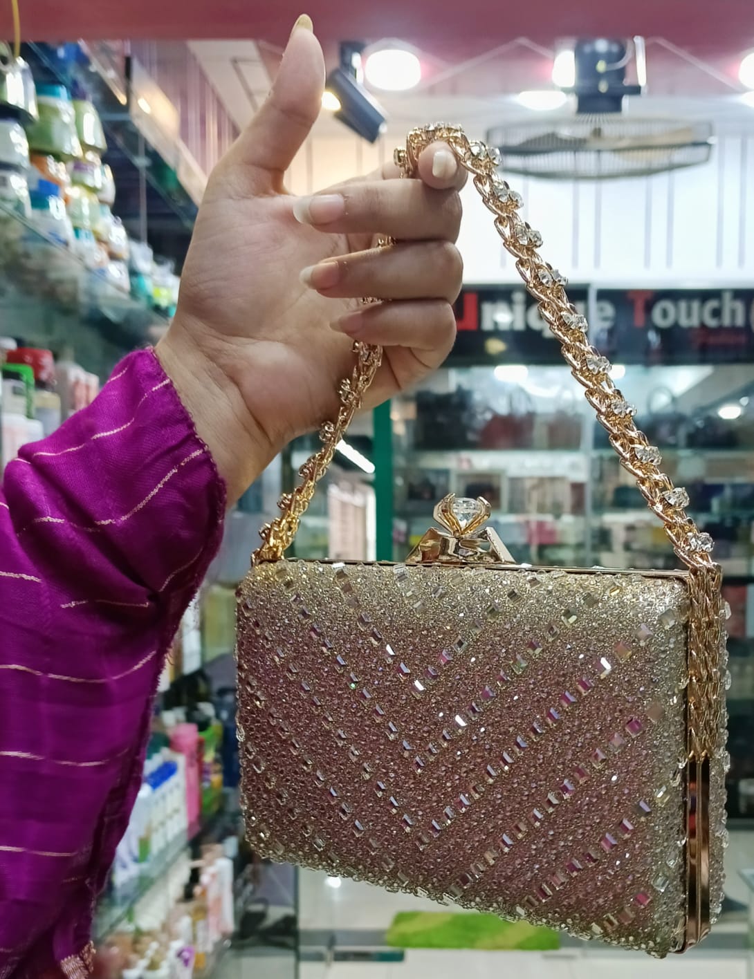 Picture of International China product Fashion Bag light weight ladies bag one chamber stone party bag for female- 1 piece