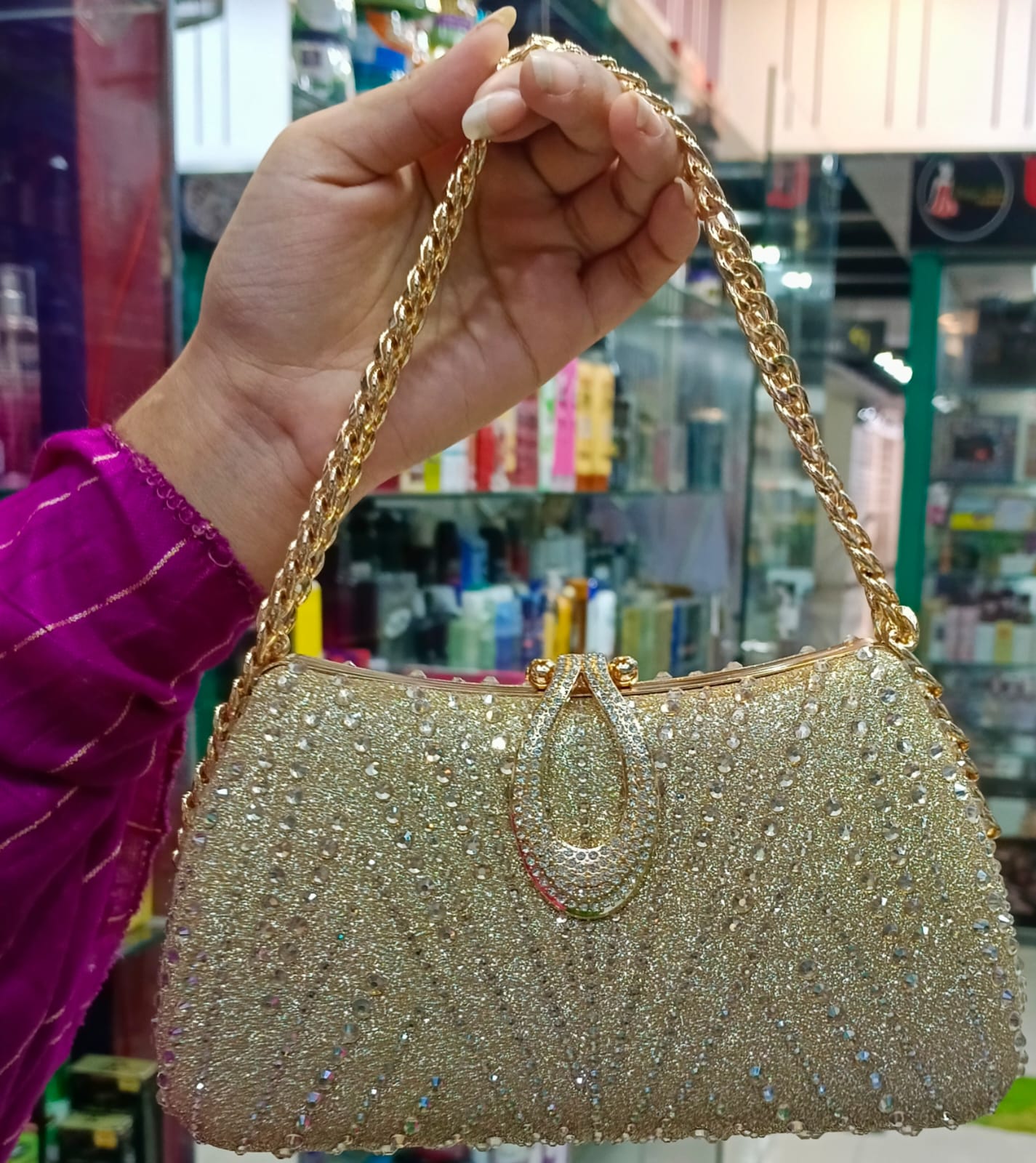 Picture of International China product Fashion Bag light weight ladies bag one chamber stone party bag for female- 1 piece
