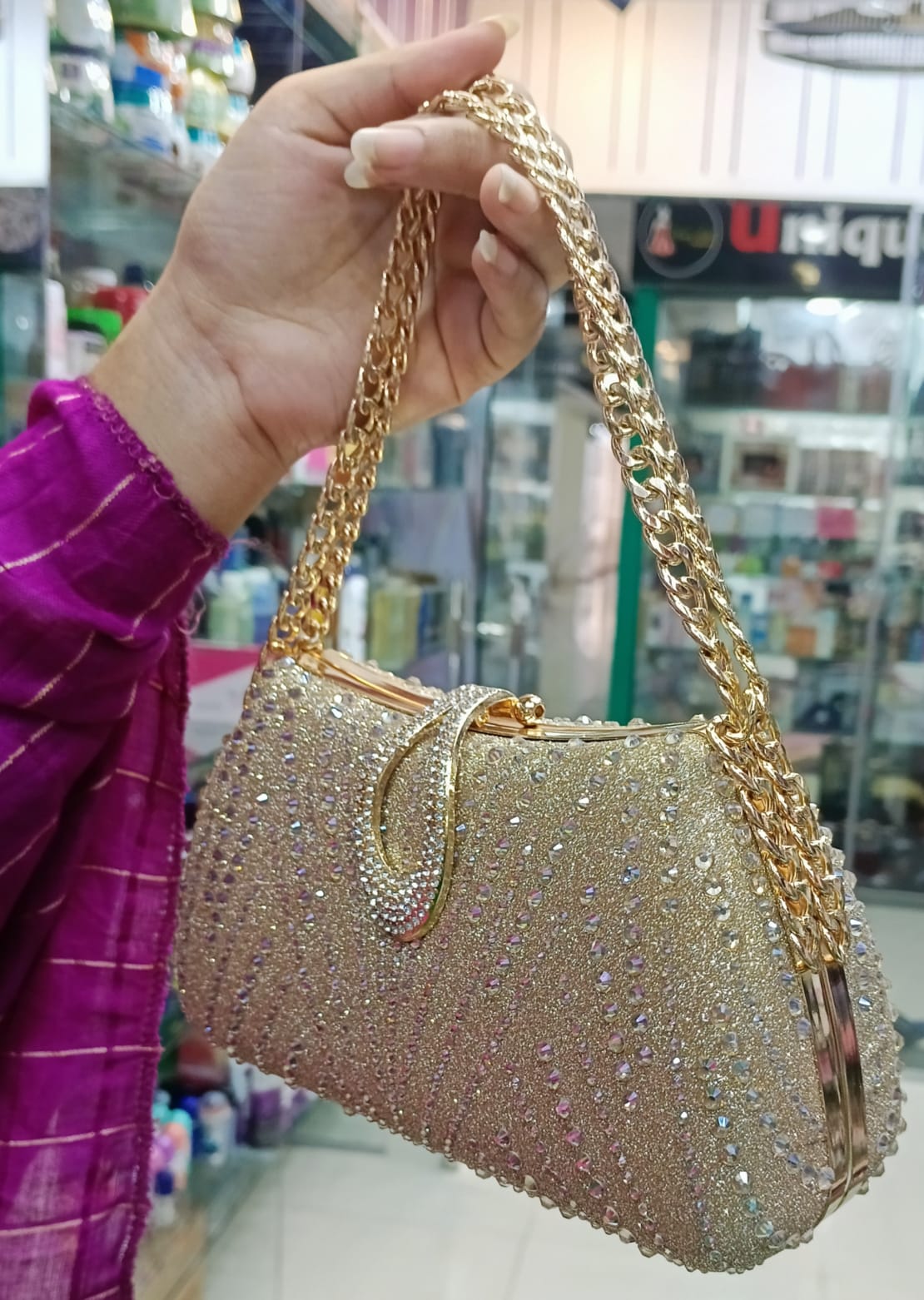 Picture of International China product Fashion Bag light weight ladies bag one chamber stone party bag for female- 1 piece