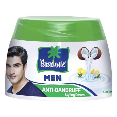 Picture of 140 ml Parachute Men Anti Dandruff Hair cream International UAE product used for male