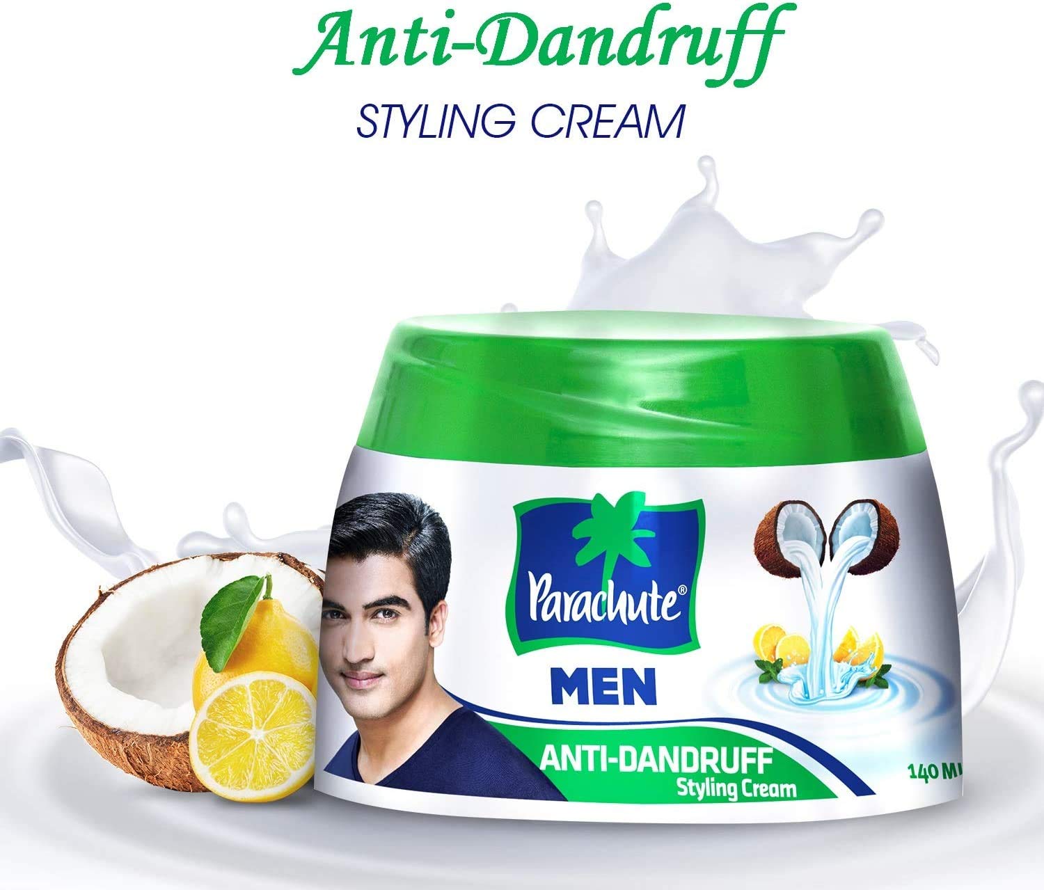 Picture of 140 ml Parachute Men Anti Dandruff Hair cream International UAE product used for male