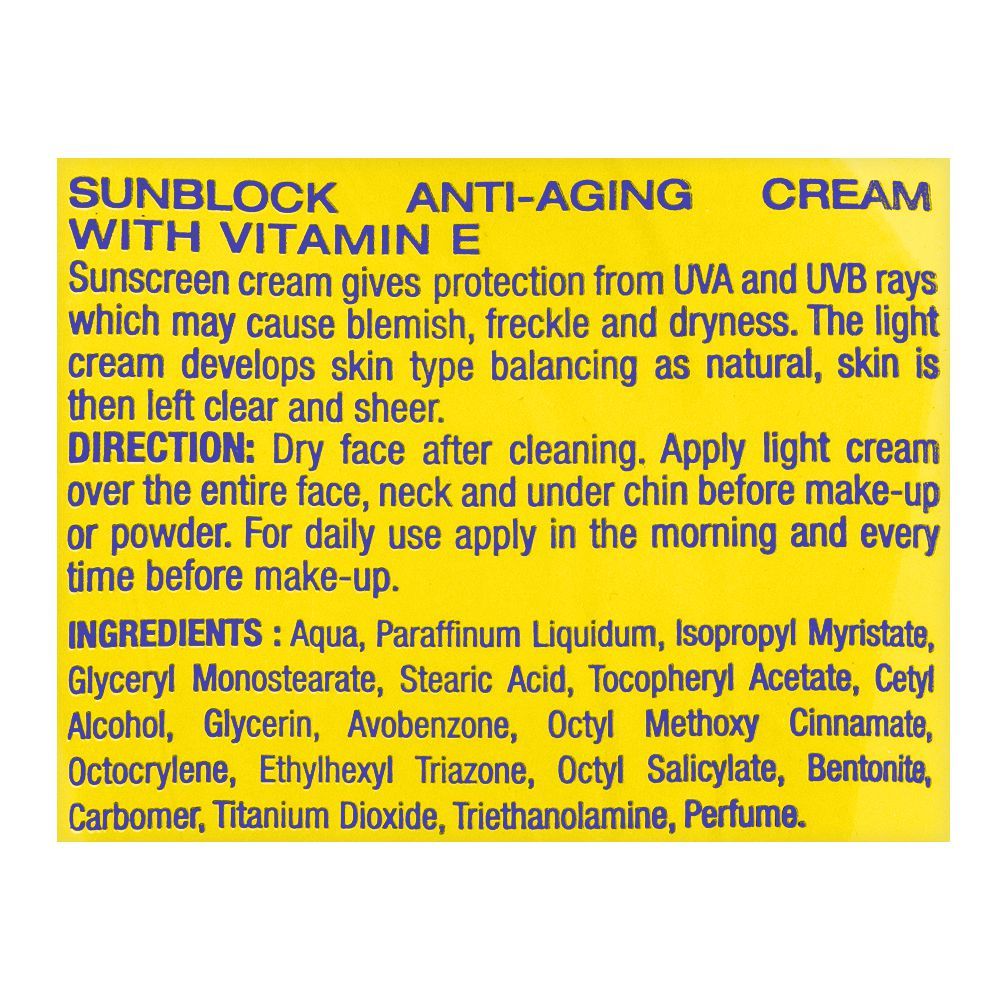 Picture of 170 ml Skin care Lady Diana Collection Sunblock cream International UK product used for male/ female