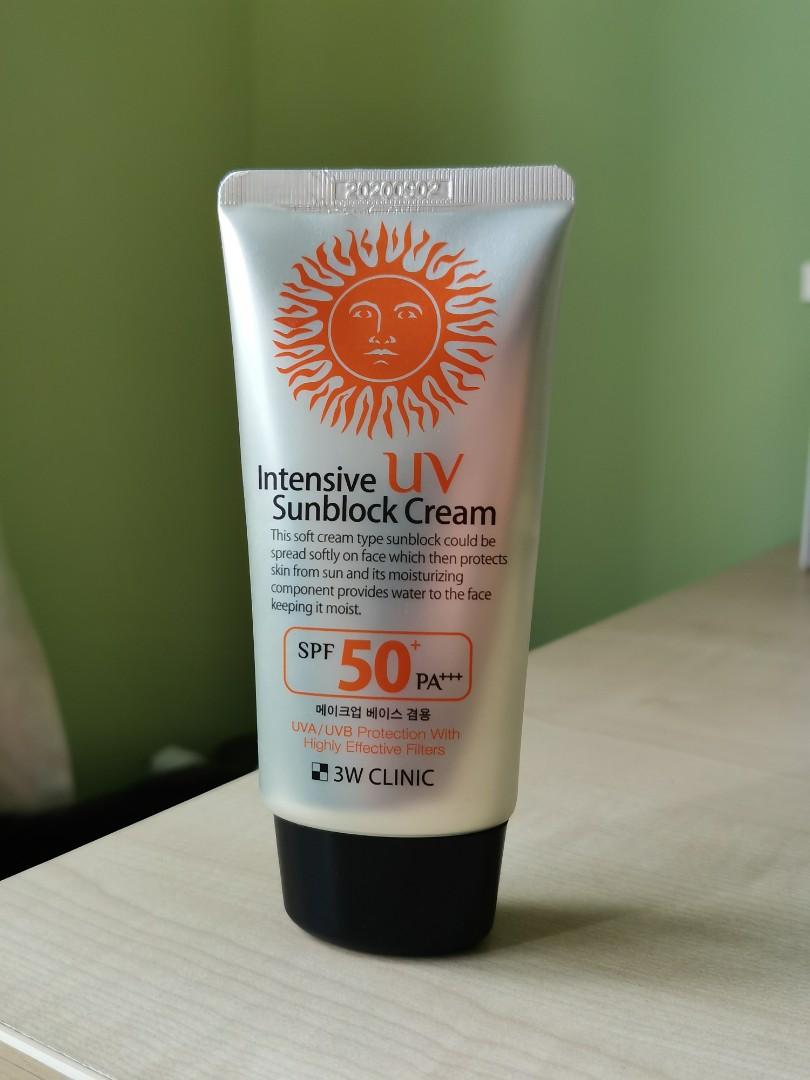 Picture of 70 ml 3W Clinic Intensive UV Sunblock cream International Korean product used for male female