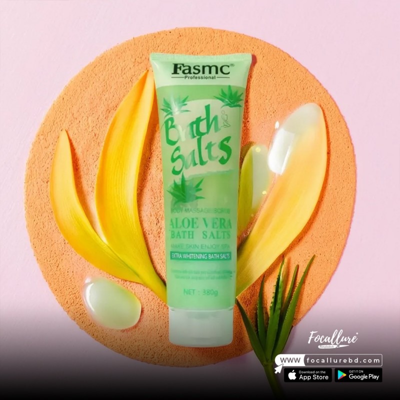 Picture of 380 gm International PRC product Fasmc bath salts body massage scrub Aloe vera bath salts