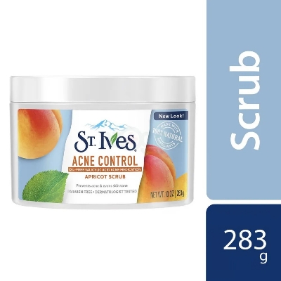 Picture of 283 GM St. Ives Acne control Apricot scrub International USA product used for male / female