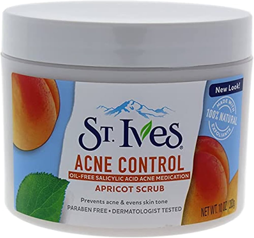 Picture of 283 GM St. Ives Acne control Apricot scrub International USA product used for male / female