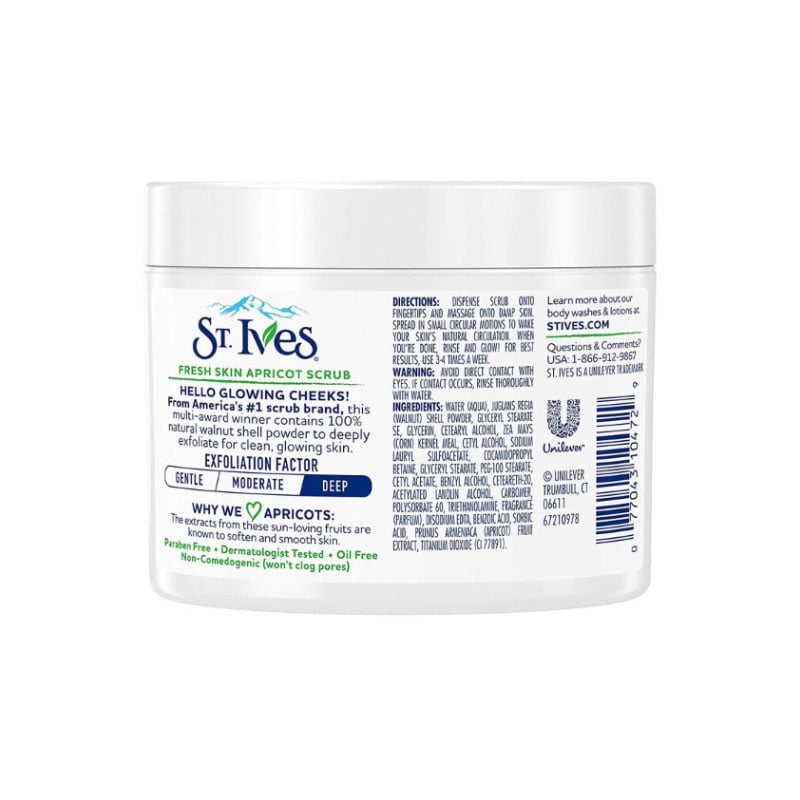 Picture of 283 GM St. Ives Acne control Apricot scrub International USA product used for male / female