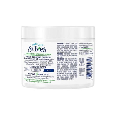 Picture of 283 GM St. Ives Acne control Apricot scrub International USA product used for male / female