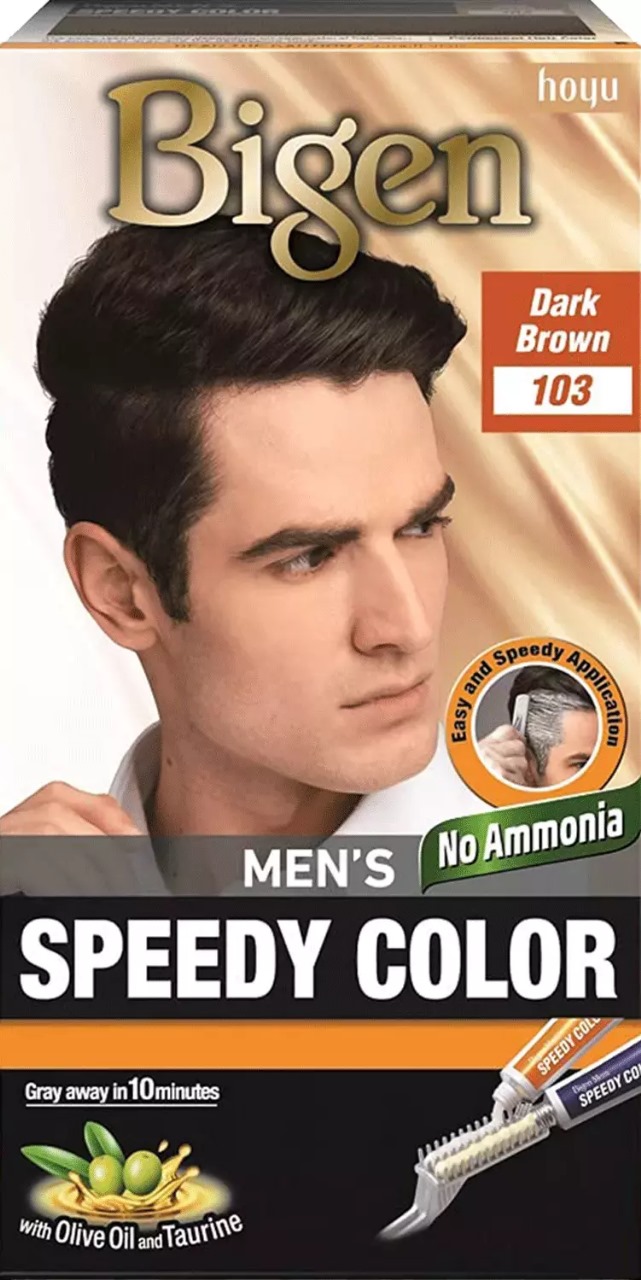 Picture of 40 GM+ 40 GM Bigen men's hair colour dark drown shade no 103 International Thailand product used for male