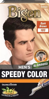 Picture of 40 GM+ 40 GM Bigen men's hair colour dark drown shade no 103 International Thailand product used for male