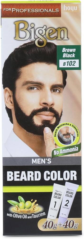 Picture of 20 GM+ 20 GM Bigen men's Beard colour brown black shade no 102 used for male International Thailand product