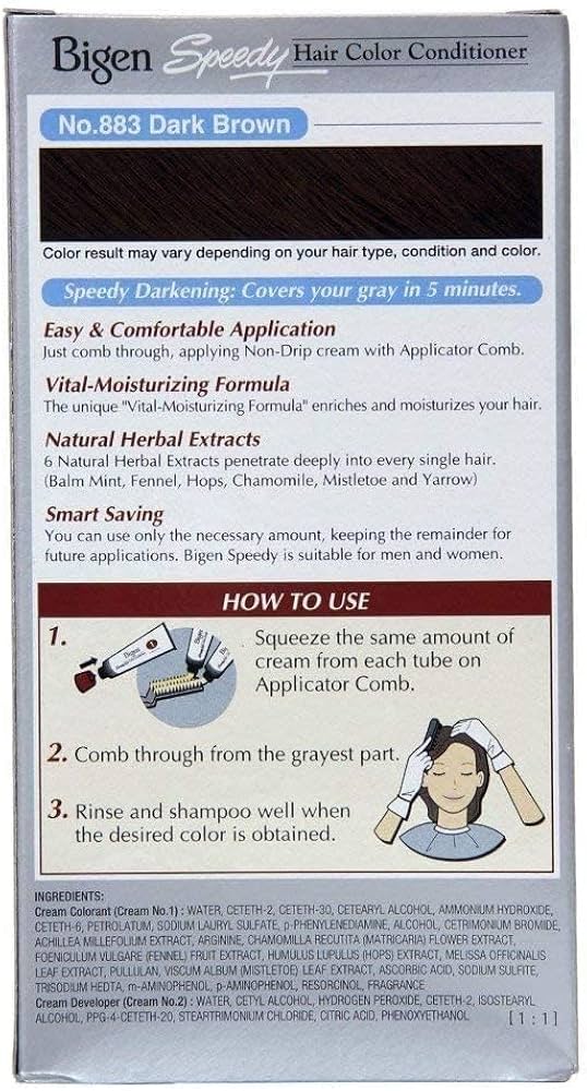 Picture of 40 GM+ 40 GM Bigen hair colour shade no 883 International Thailand product