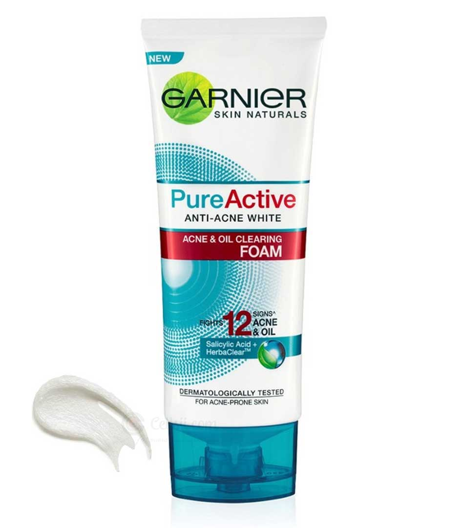 Picture of 100 ml Garnier Pure Active clearing foam International Thailand product used for male female