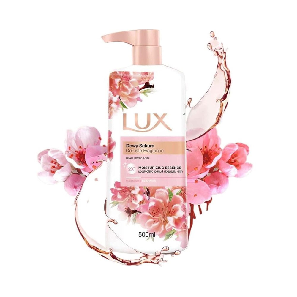 Picture of 500 ml Skin care Lux Dewy Sakura shower gel International Thailand product used for male / female
