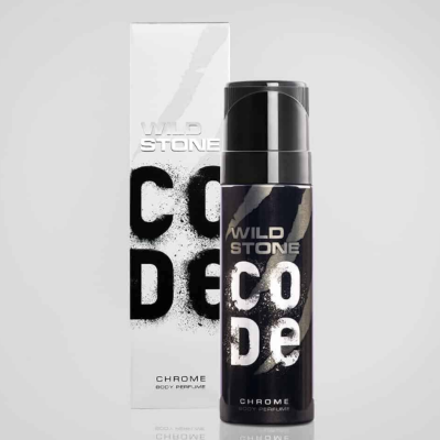 Picture of 120 ml Wild Stone code Chrome Body Spray Indian product used for male