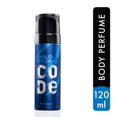 Picture of 120 ml Wild Stone code Titanium Body Spray Indian product used for male