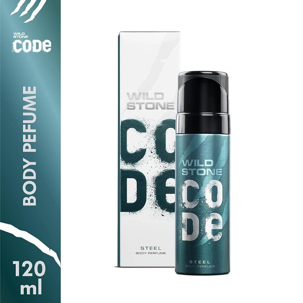 Picture of 120 ml Wild Stone code Steel Body Spray Indian product used for male