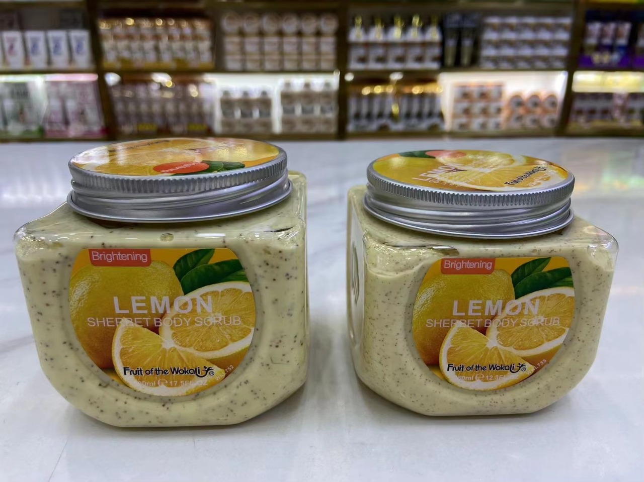 Picture of International European product Body care Brightening Lemon body scrub used for male/female - 350 ml