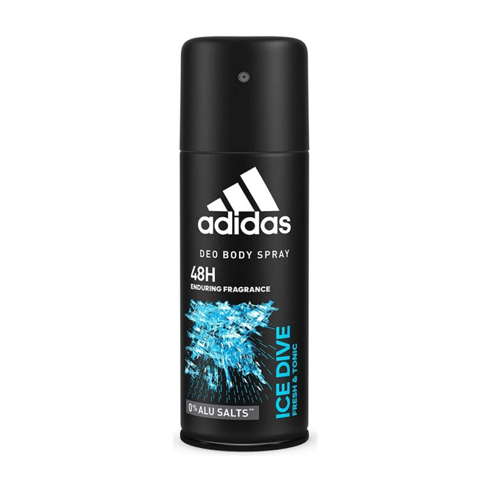 Picture of 150 ml Adidas ICE DIVE fresh & tonic Body spray International European product used for male