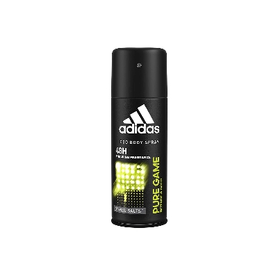 Picture of 150 ml Adidas PURE GAME Intense & Bold Body spray International European product used for male