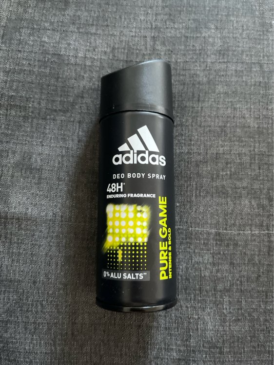 Picture of 150 ml Adidas PURE GAME Intense & Bold Body spray International European product used for male