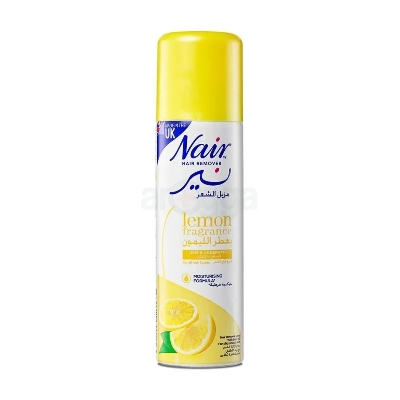 Picture of 200 ml Nair lemon fragrance unwanted Hair removal spray International UK product used for male/ female