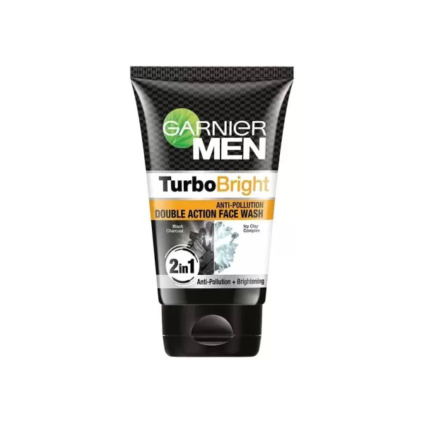 Picture of 50 ml Garnier Men Turbo Bright 2 In 1 face wash Indian product used for male