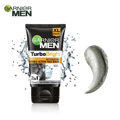 Picture of 50 ml Garnier Men Turbo Bright 2 In 1 face wash Indian product used for male
