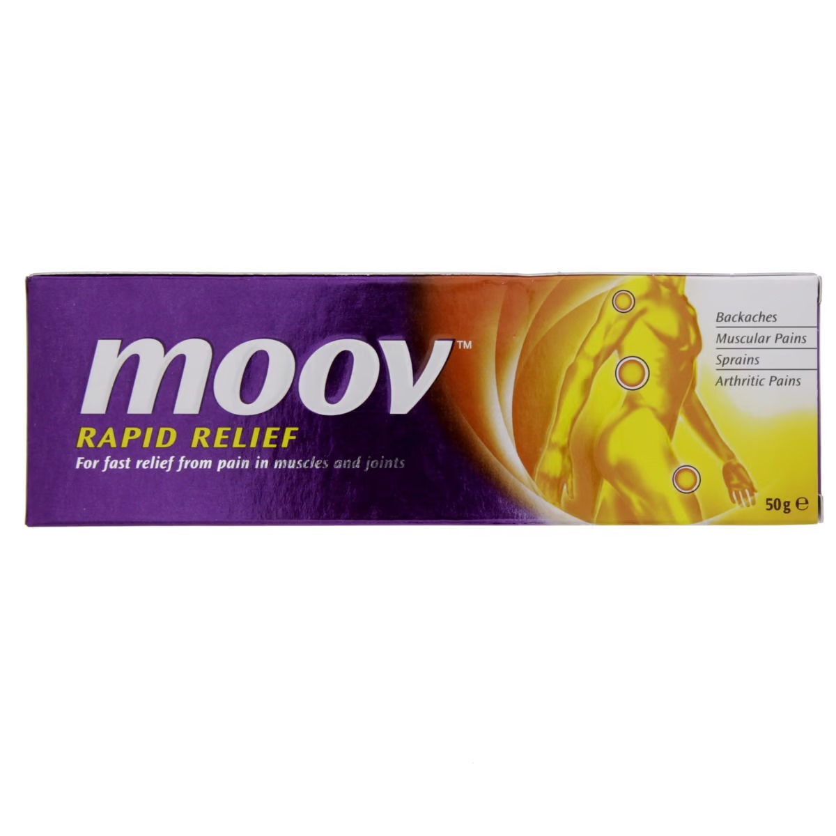 Picture of 50 gm Moov rapid relief for fast relief from pain in muscles and joints Indian product 