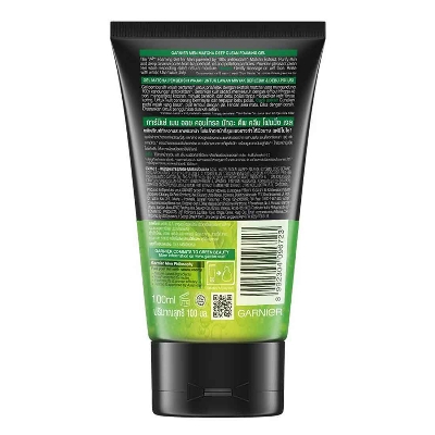 Picture of 100 ml Garnier Men Turbolight Oil Control Matcha Deep Clean Foaming Gel face wash International Indonesian product
